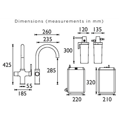 Bristan Rapid 4 in 1 Boiling Hot Water Tap