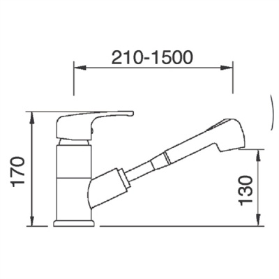 Havana Lever Kitchen Tap with Pull Out Spray Head