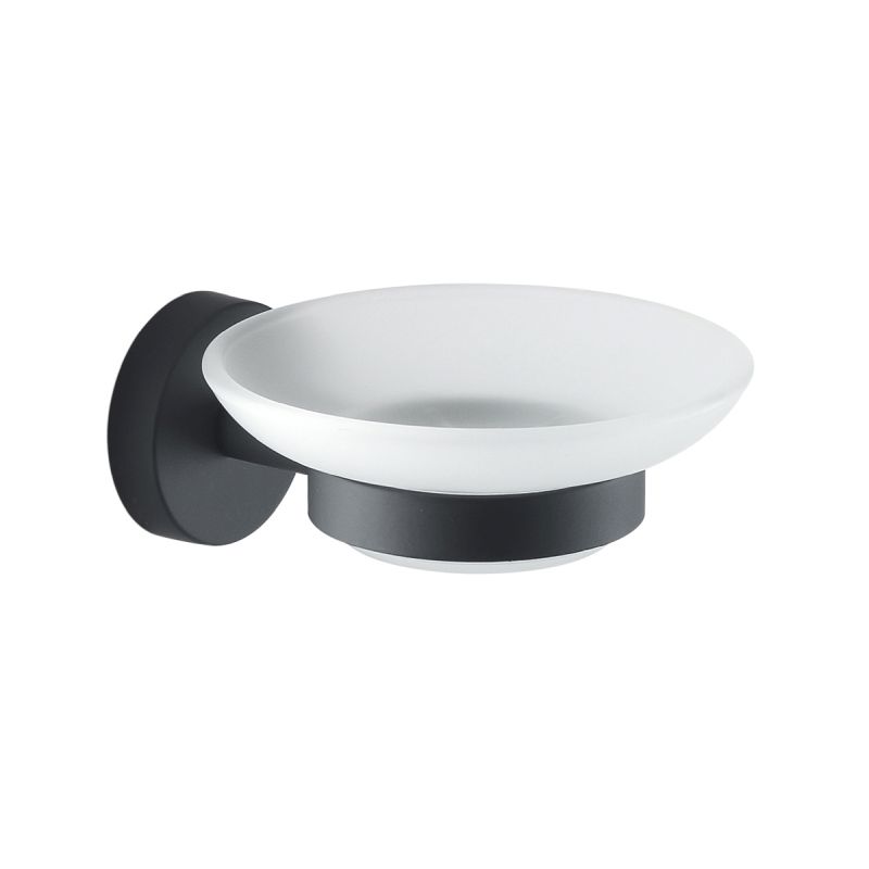 Eros Glass Soap Dish - Black