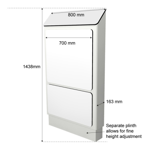 Medic Line Half Height IPS Unit - Blue & White (Undrilled)