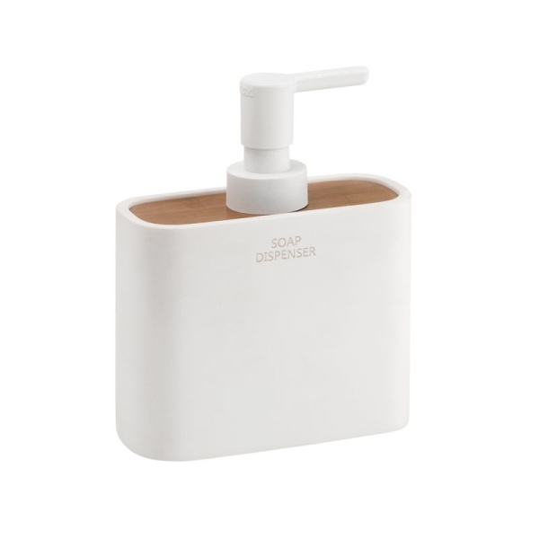 Ninfea Bamboo Soap Dispenser - White