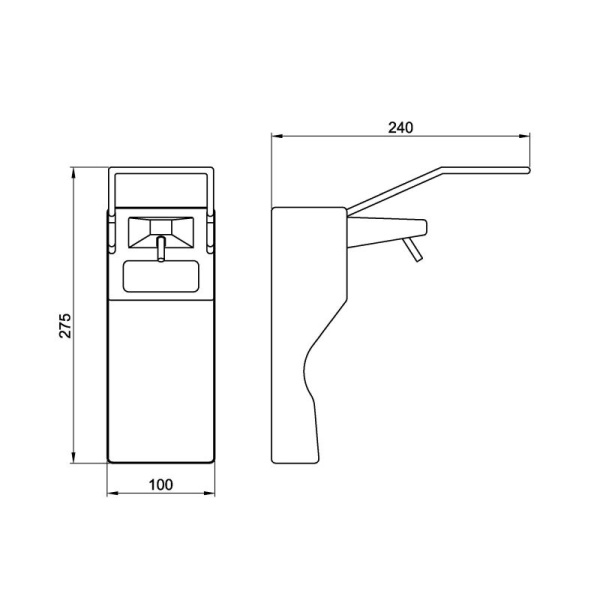 Nofer ABS Liquid Hospital Soap Dispenser -XL Lever